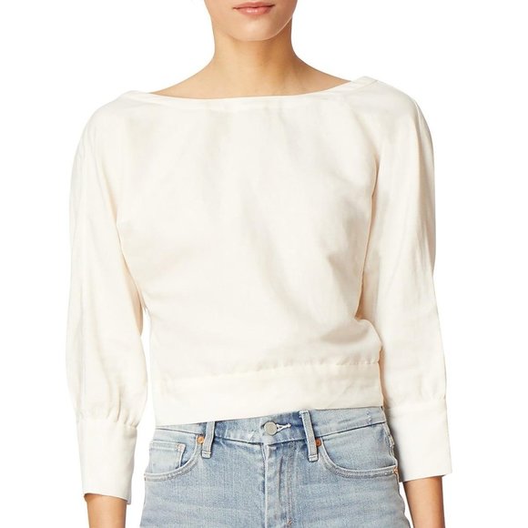 Habitual Wythe Deep V-Back Top - White - Sz L - Picture 2 of 8